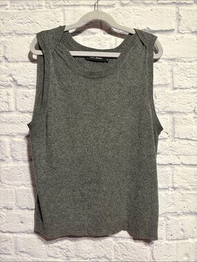 Talula Gray Cashmere Blend Knit Tank/Vest Medium